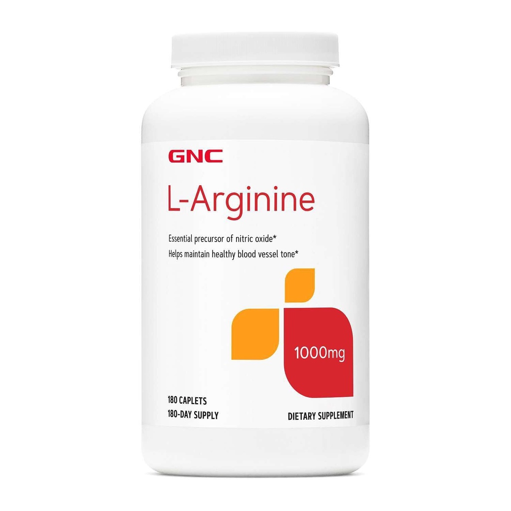 GNC L Arginin 1000mg Dodatek, Podporuje zdravé krevní plavidlo Tone, 180 Služeb