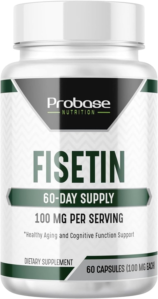 Probase Nutrition Fisetin Senolytic dodatek 100mg High potency 60- denní zásobování pro buněčné zdraví