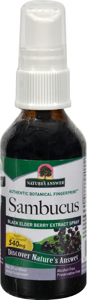 Příroda odpověď Sambucus Syrup Extract Spray 2 Fluid Ounces CLAS124; Imunitní Booster na Go CLAS124; Cestování Friendly CLAS124; Bohatí v antioxidanty CLAS124; Přírodní imunitní podpora
