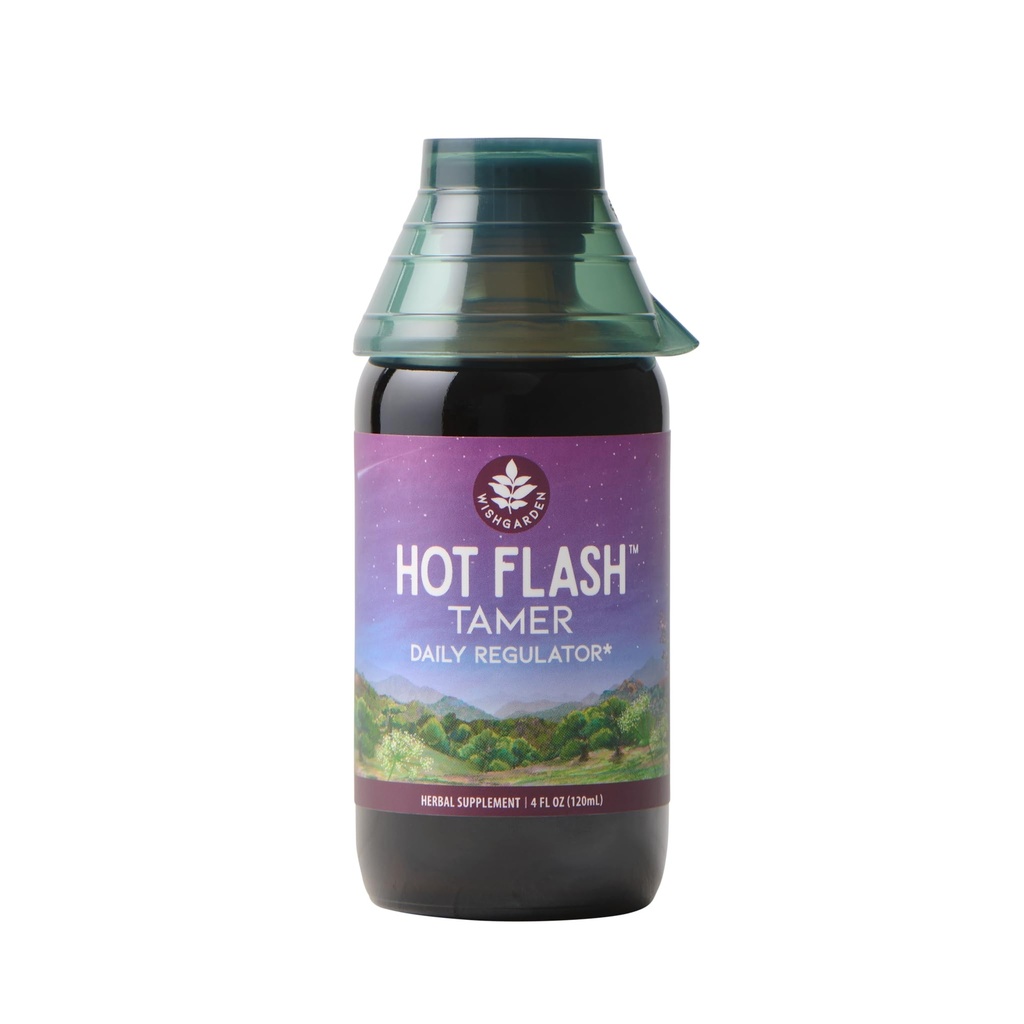 WishGarden Byliny Hot Flash Tamer - Plant- Based Herbal Hot Flash Relief & Night Sweats Dodatek s Black Cohosh & Vitex Berry podporuje zdravé hladiny hormonů, Menopauze Relief pro ženy, 4oz