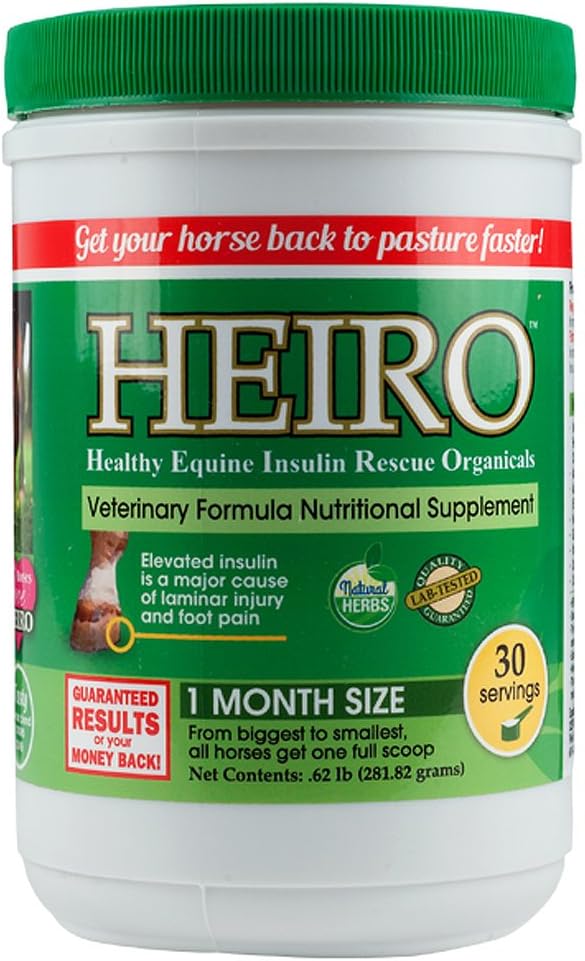 Heiro Zdravé koní Odolnost inzulínu Resistant Organicals 30, 40, 60, 90, nebo 180 Den Dodávka