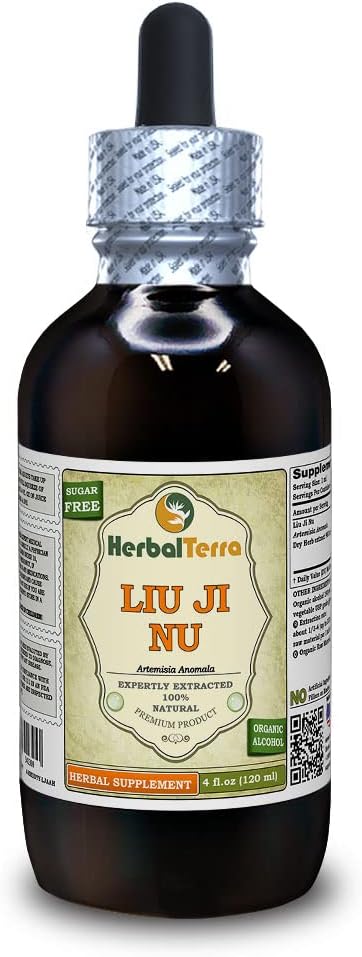 Liu Ji Nu, Artemesia (Artemisia Anomala), tinktura, sušený Herb Liquid Extract (značka: HerbalTerra, Proroudly Made in USA) 4 fl.oz (120 ml)