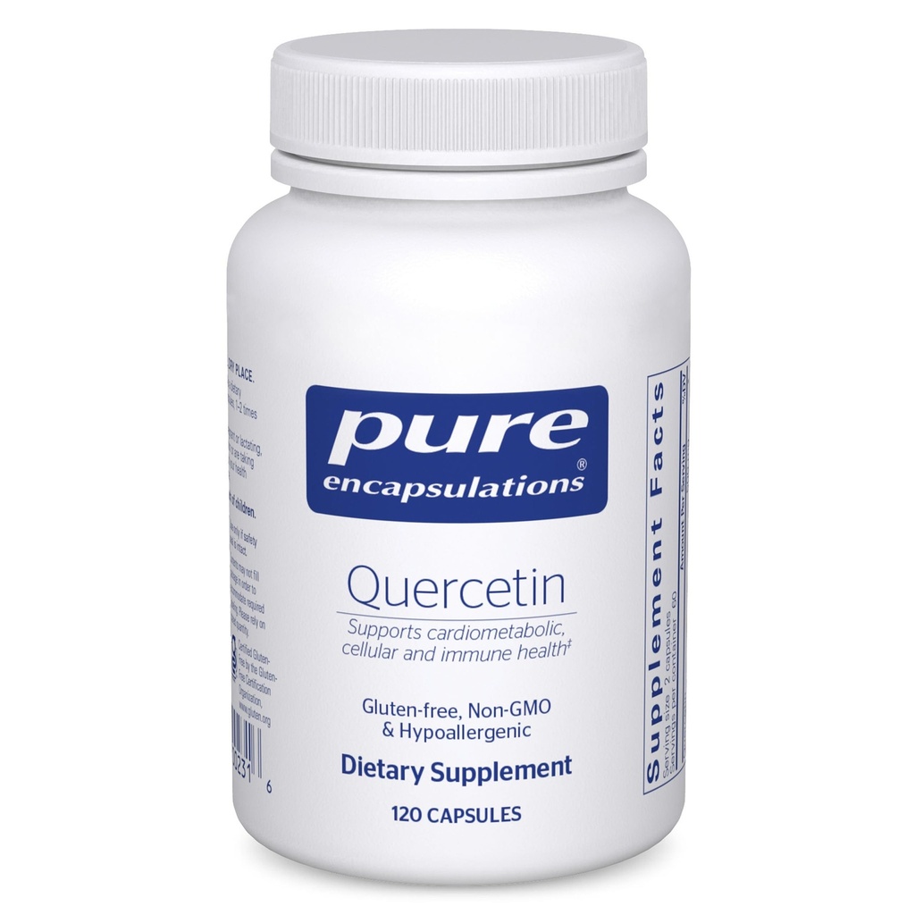 Čisté enkapsulace Quercetin - 500 mg - Imunitní podpora, buněčné zdraví a srdeční zdraví - Antioxidační doplněk - Gluten Free & Non- GMO - 120 Kapsle