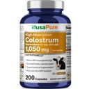 NusaPure Colostrum 1050mg 30% IgG 200 tobolek (Non- GMO, Soyfree) Bioperin