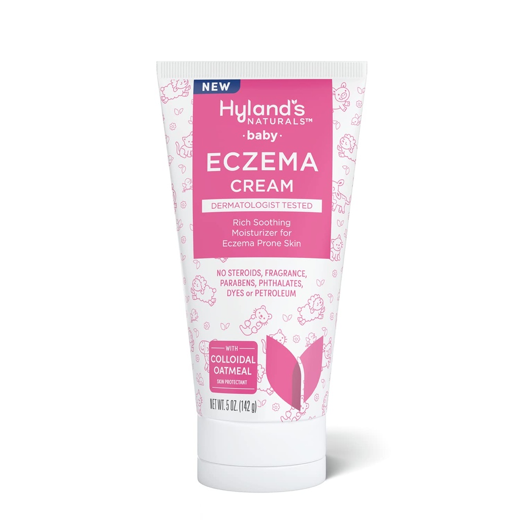 Hyland je Baby Eczema Cream, Bohatá Soothing Moisturizer pro Eczema Prone Skin, S koloidní ovesnou kaši, 5 unce
