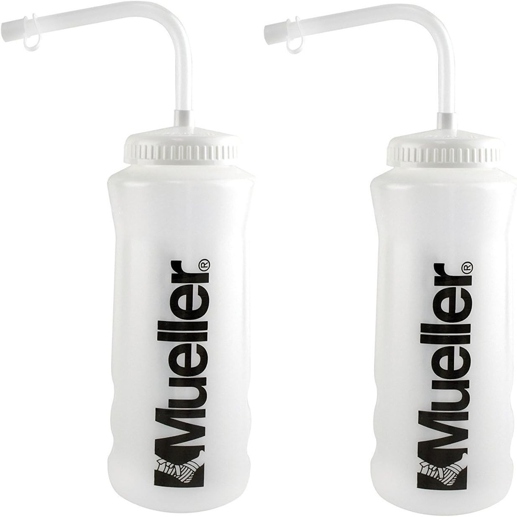 Mueller Quart láhev w / Straw, přírodní barva w / černá písmena (2-Pack)