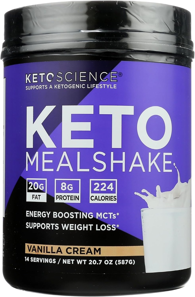 Keto Science Vanilla Cream Ketogenic Strava doplněk stravy, Paleo Friendly, 20.7 Ounces (balení po 1)