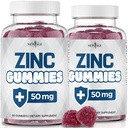 NEW AGE Zinek Gummies - 2 Pack - 50mg High Imunitate Booster zink Supplement, imunitní obrana, Výkonný přírodní antioxidant, Non- GMO - podle nového věku, 120 Počet