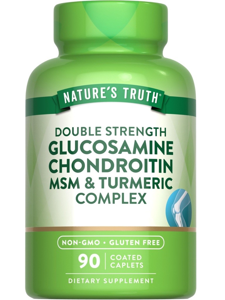 Nature 's Truth Glucosamine Chondroitin MSM Komplex 124; 90 Caplet crust 124; s turmeric crust 124; Double force crust 124; Non- GMO & gluten zdarma dodatek