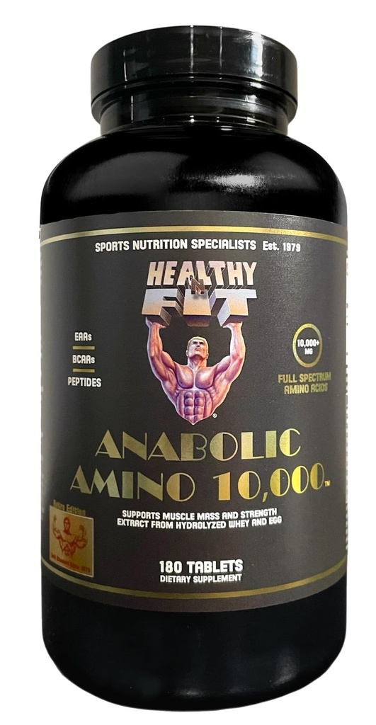 Zdravé 'N Fit Amino 10 000 - Aminová kyselina 180 tablet - Hydrolyzované vejce a syrovátka - Rychlé absorbování