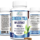 Zelený čaj Extract 98% - 3X Síla, 75% Polyfenol Katechiny, 45% EGCG, Super Antioxidant - 60 Kapsle