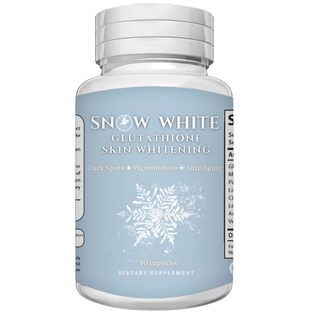 Glutathione Whitening Pills - Recover Your Youth, Get Rid of Dark Spots, Acne Scars & Hyperpigmentation - Natural Skin Whitening Pills - Non- GMO -90 Skin Lighting Kapsle