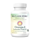 Dr Clark Store Omega-3 islandský doplněk rybího oleje - 1000mg, 80 Softgels, podporuje srdce, mozek a společné zdraví