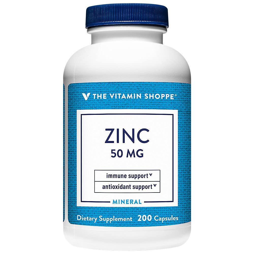 Vitamin Shoppe Zinek 50 MG per Serving (200 Kapsle)