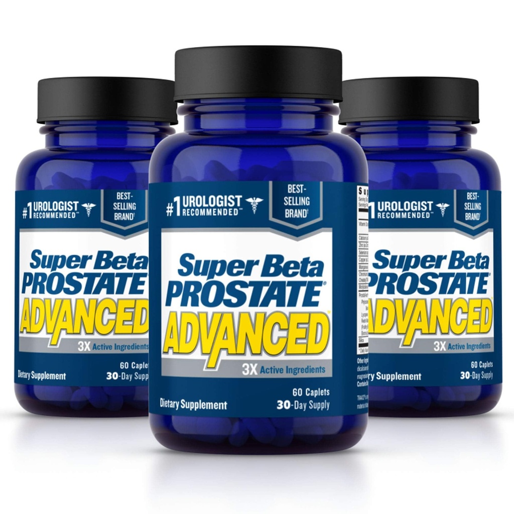SUPER BETA PROSTÁT Advanced - Snižte výlety do koupelny, podporovat spánek, podpora močového měchýře vyprazdňování. Prostate dodatek pro muže s Beta sitosterolem, ne Saw Palmetto (180 Caplet, 3-Pack)