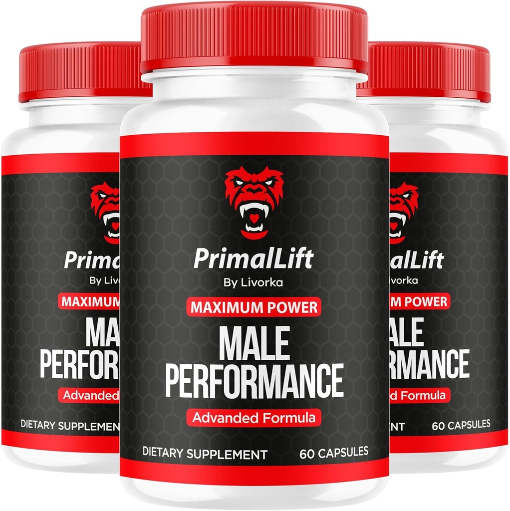 (3 Pack) Primal Lift, Primal Lift pro muže, Primal Lift Capsules, Primal Lift Pills, Primal Lift Dodatek, PrimalLift All Natural Support, Primal Lift Advanced Formule, 180 Kapsle pro 3 měsíce