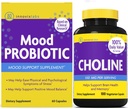 InnovixLabs Cholin & Mood Probiotic Bundle Choline Bitartrate 550mg (100 tobolek) Mood Probiotic (60 tobolek). Podporuje paměť, nálada, zdraví mozku a posílení vědomí. *