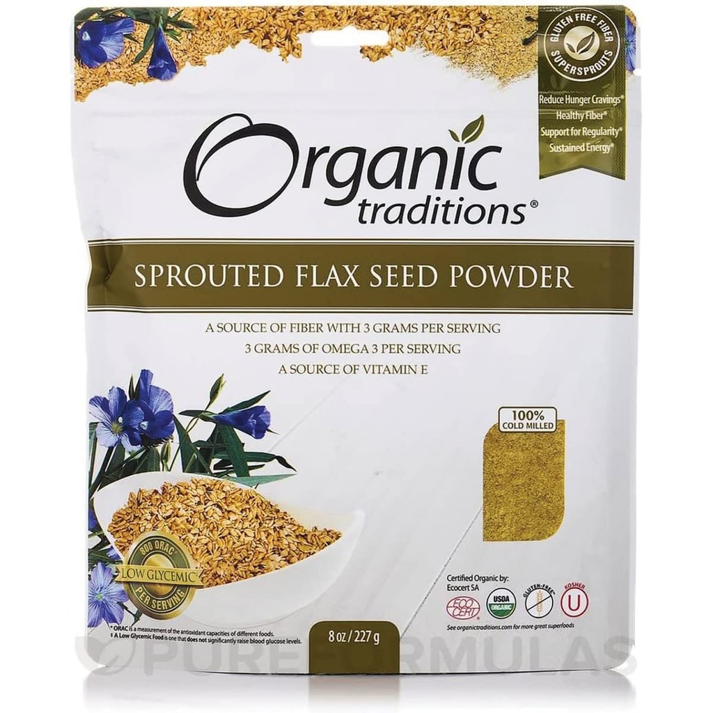 Sprauled Flax Golden Organic Tradice 8 oz Bag