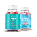 BeLive Biotin a Multivitamin D3 & B12 Bundle pro růst vlasů, Zdravá kůže a hřebíky, Zvýšená síla kostí a svalů, Hearth zdraví a energie