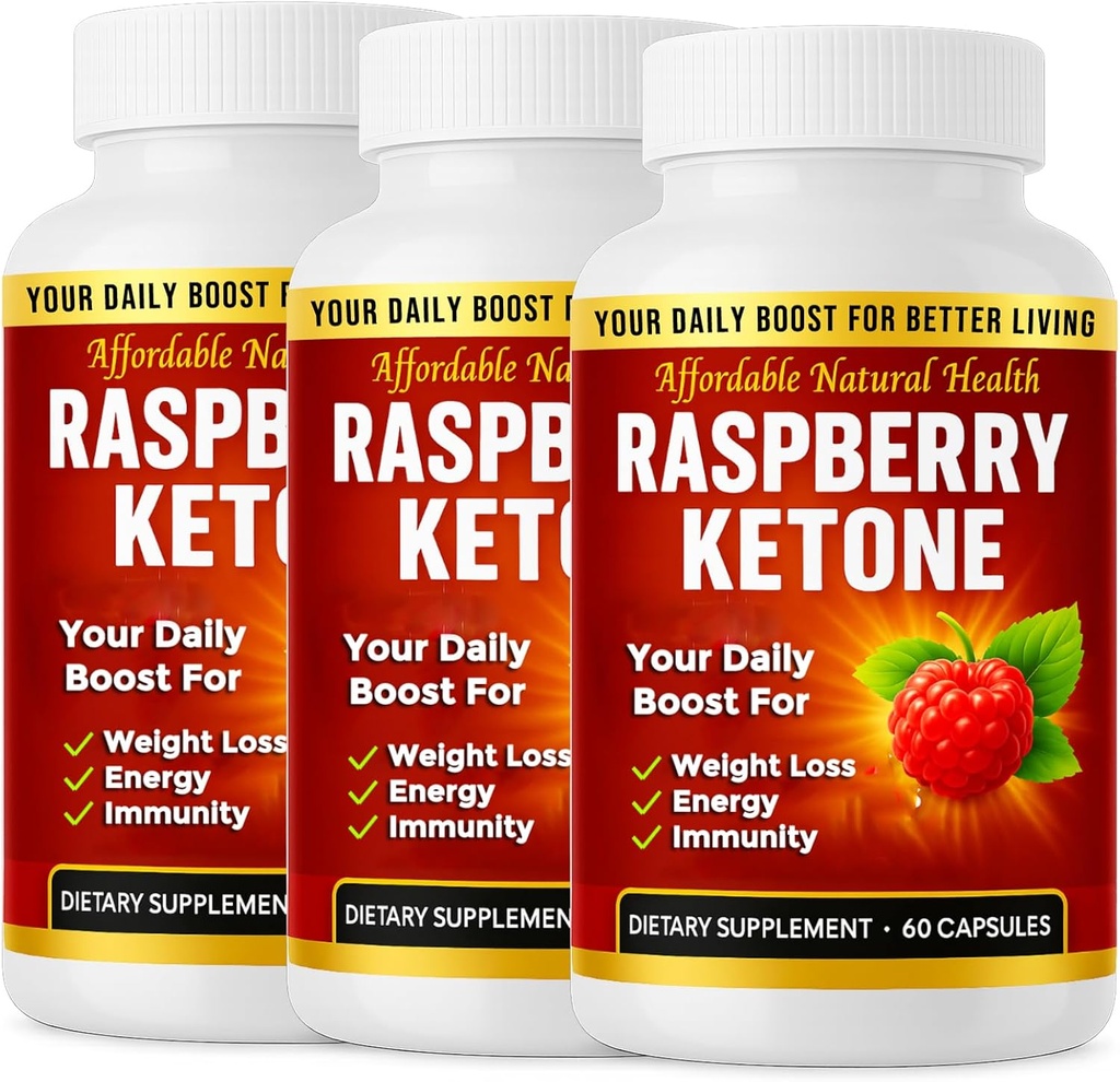 Malina Keton Kapsle, All- Natural Formule, Může podporovat aktivní zdravý životní styl, 1000 mg dodatek, 180 Kapsle, 6 Měsíční dodávky, Vegan, Non GMO