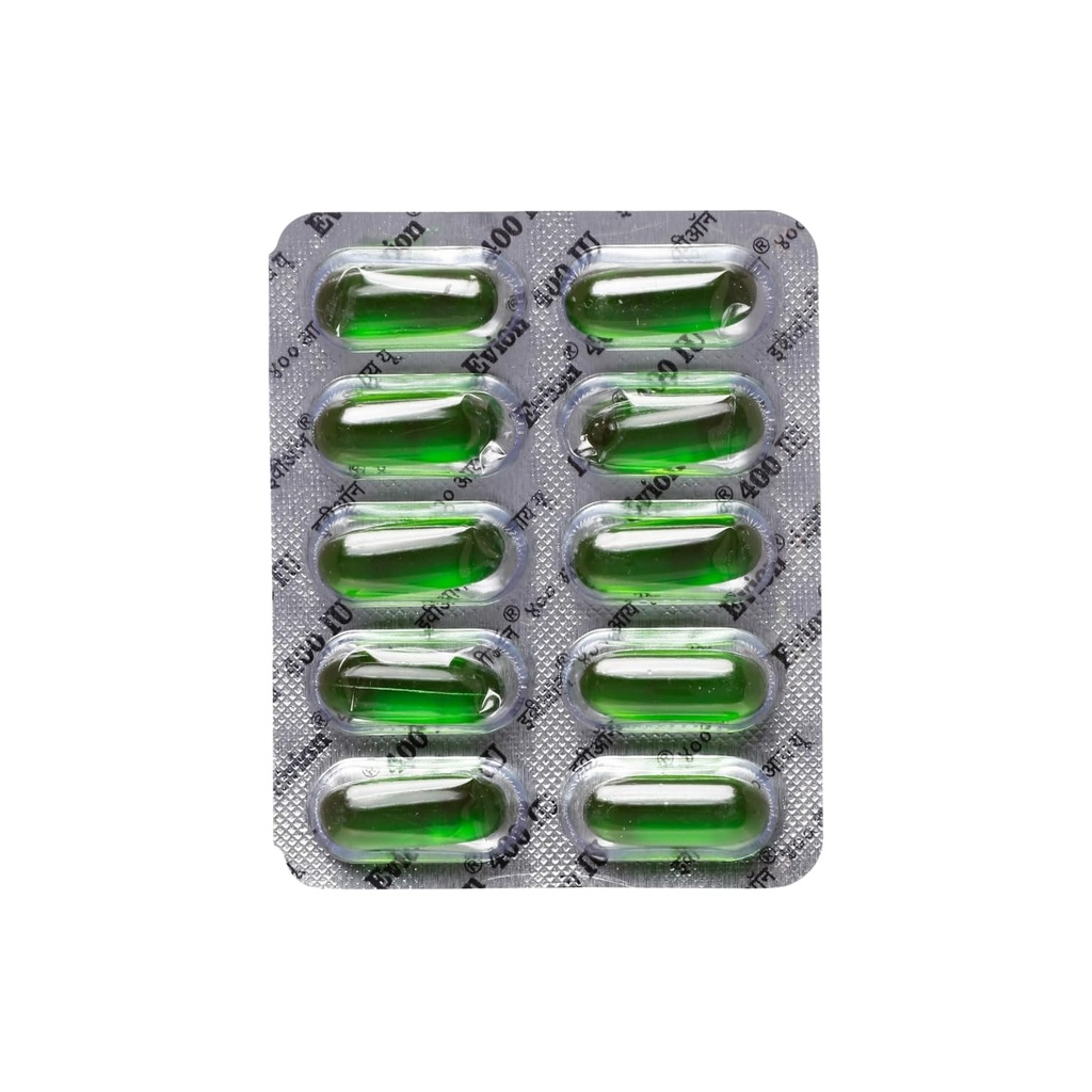 50 Evion Kapsle Vitamin E pro zářící obličej, silné vlasy, Akné, nehty, zářící kůže 400mg
