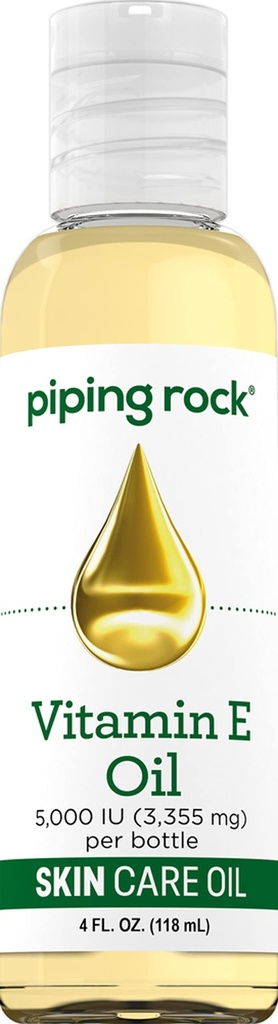 Piping Rock Vitamin E Oil 124; 5000 IU PHARMAN 124; 4 fl oz GARMAN 124; pro pleť, tvář, vlasy, a nehty PHARMAN 124; Nuuring dodatek