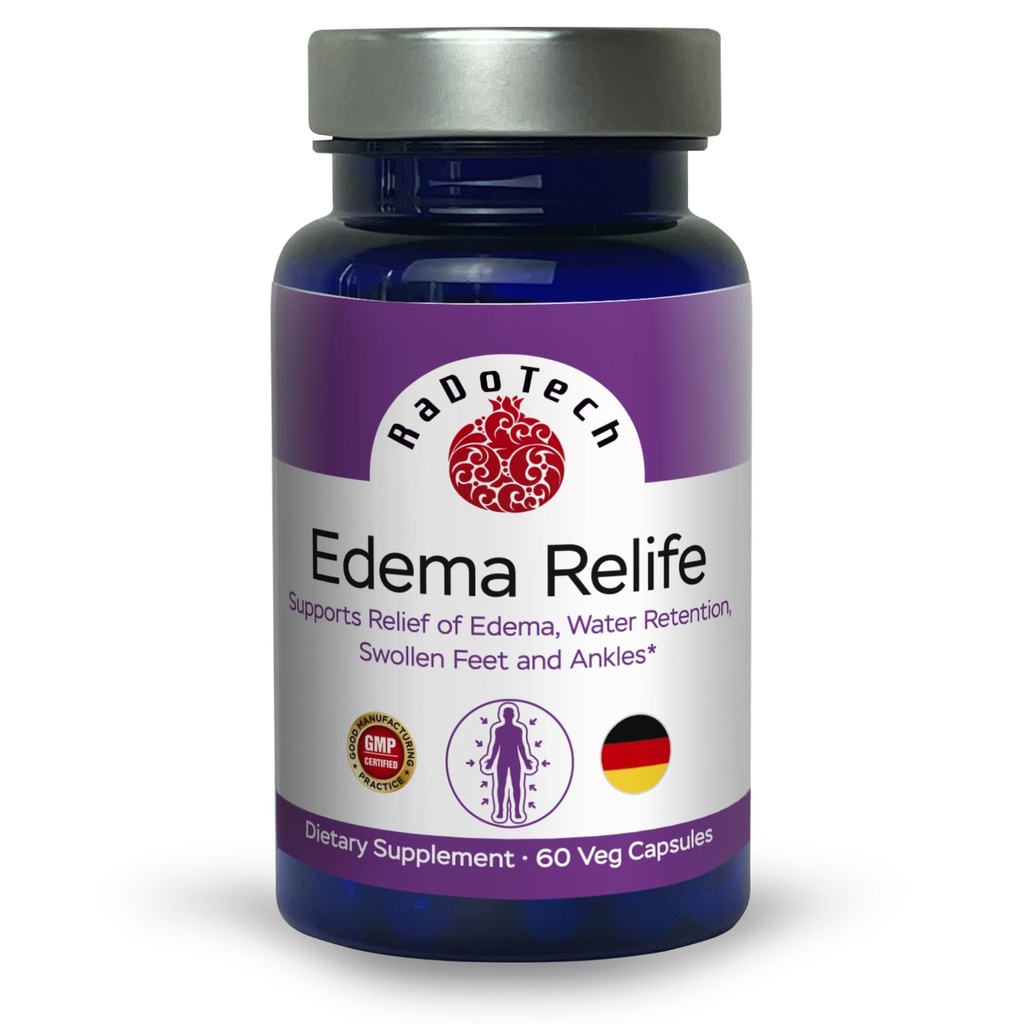 Edema Relife Support Relief of Edema, Water Retention, Swilled Feet and Ankles 60 Veg Kapsle GMP - (Balení po 1)