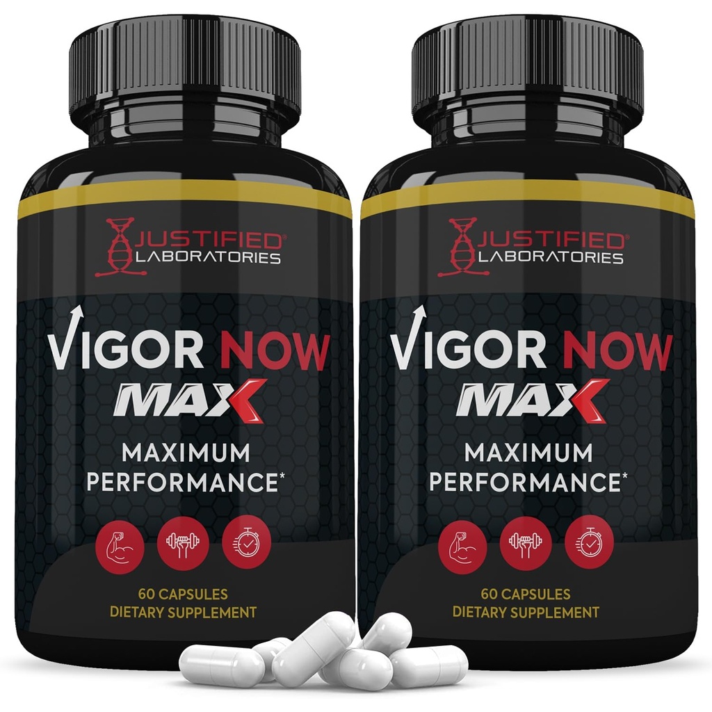 Odůvodněné laboratoře (2 balení Vigor nyní Max 1600MG Pokročilý mužský zdravotní vzorec 120 Kapsle