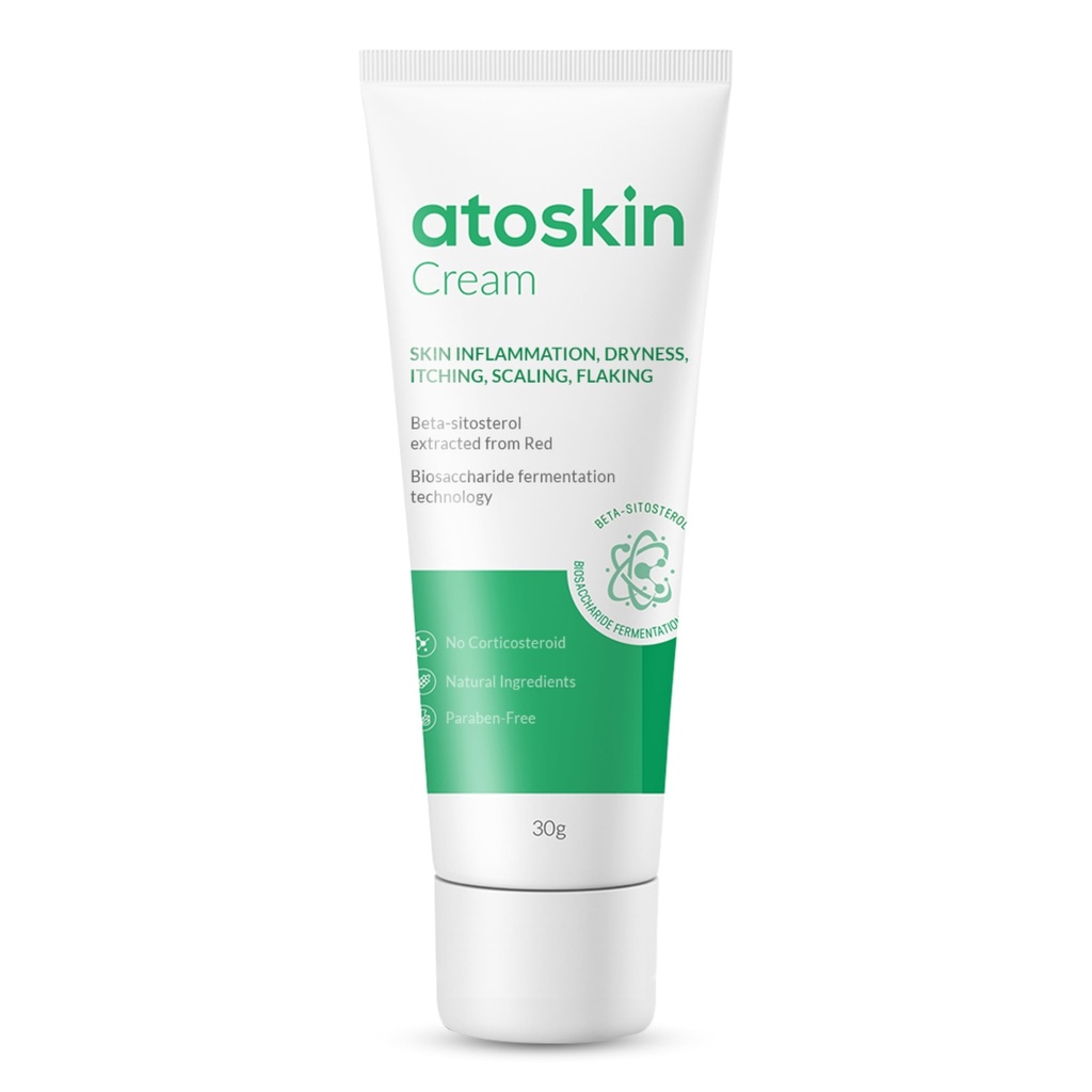 Atoskin Eczema Cream, Psoriasis & Folliculitis Soothing Lotion, Pro sušení, svědění a Dermatitis Irritation, Gentle Moisturizer pro dospělé a děti s Shea máslo & Sweet Almond Oil (1.01 Oz)