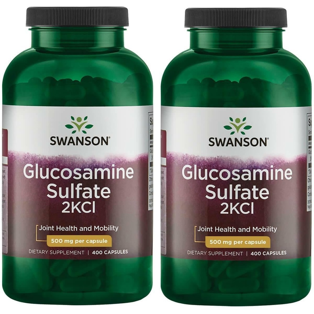 Swanson Glucosamine Sulfath 2Kcl 500 mg 400 Caps (2 balení)