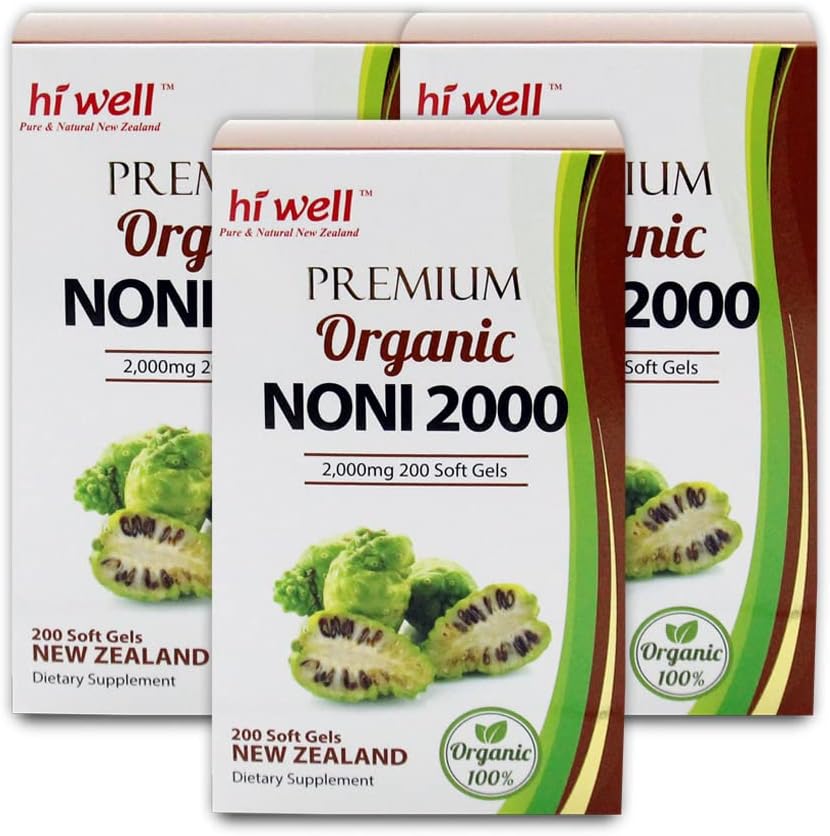 (Balení po 3) Hi Well Premium Noni 2000 200 Softgels