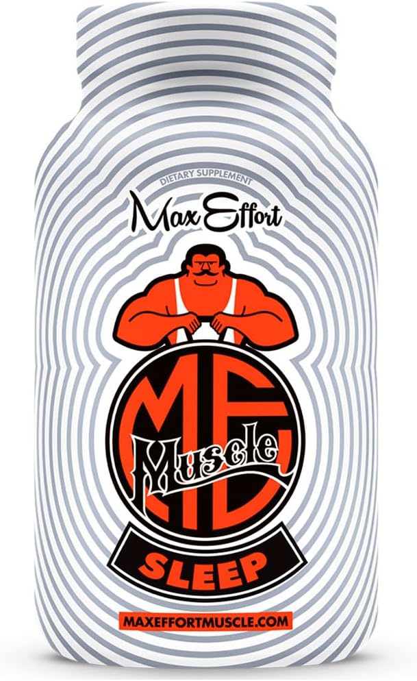 Max Effort Spánek, Spánek Supplement pro dospělé s 95 MG Magnesium Citrát, 200 MG L Theanin a 3 MG Melatonin, Kvalitní spánková formule s No Groggy vedlejší účinky, 60 Kapsle, 30 Služební