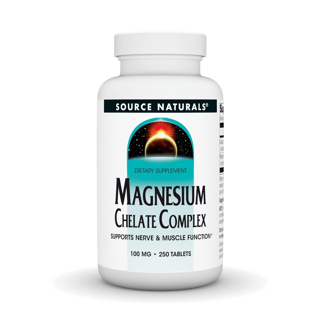 Zdroj Naturals Magnesium Chelate - Podporuje nervové a svalové funkce - 250 tablet