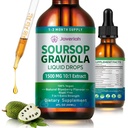 Soursop Graviola Liquid Drops Dodatek s Mořský Moss Extract, Soursop Bitters Liquid pro buněčnou podporu a regeneraci, imunita, játra, antioxidant, Graviola listy Extract 2 měsíce Dodávka 60ML