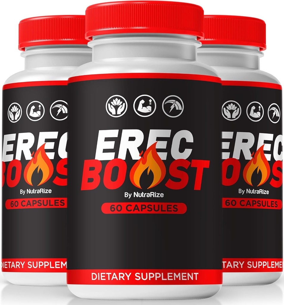 NutraRize (3 Pack) ErecBoost, ErecBoost pilulky pro muže, Oficiální ErecBoost Původní mužské kapsle pro energii a celkové zdraví, ErecBoost Pastilly, ErecBoost En Capsulas (180 Kapsle)