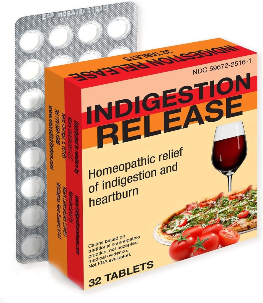 Miers Lab Religestion Kapsle, Homeopatické tablety pro Heartburn Relief, Bezpečné a efektivní, Rychlé hraní, 32 Tablety