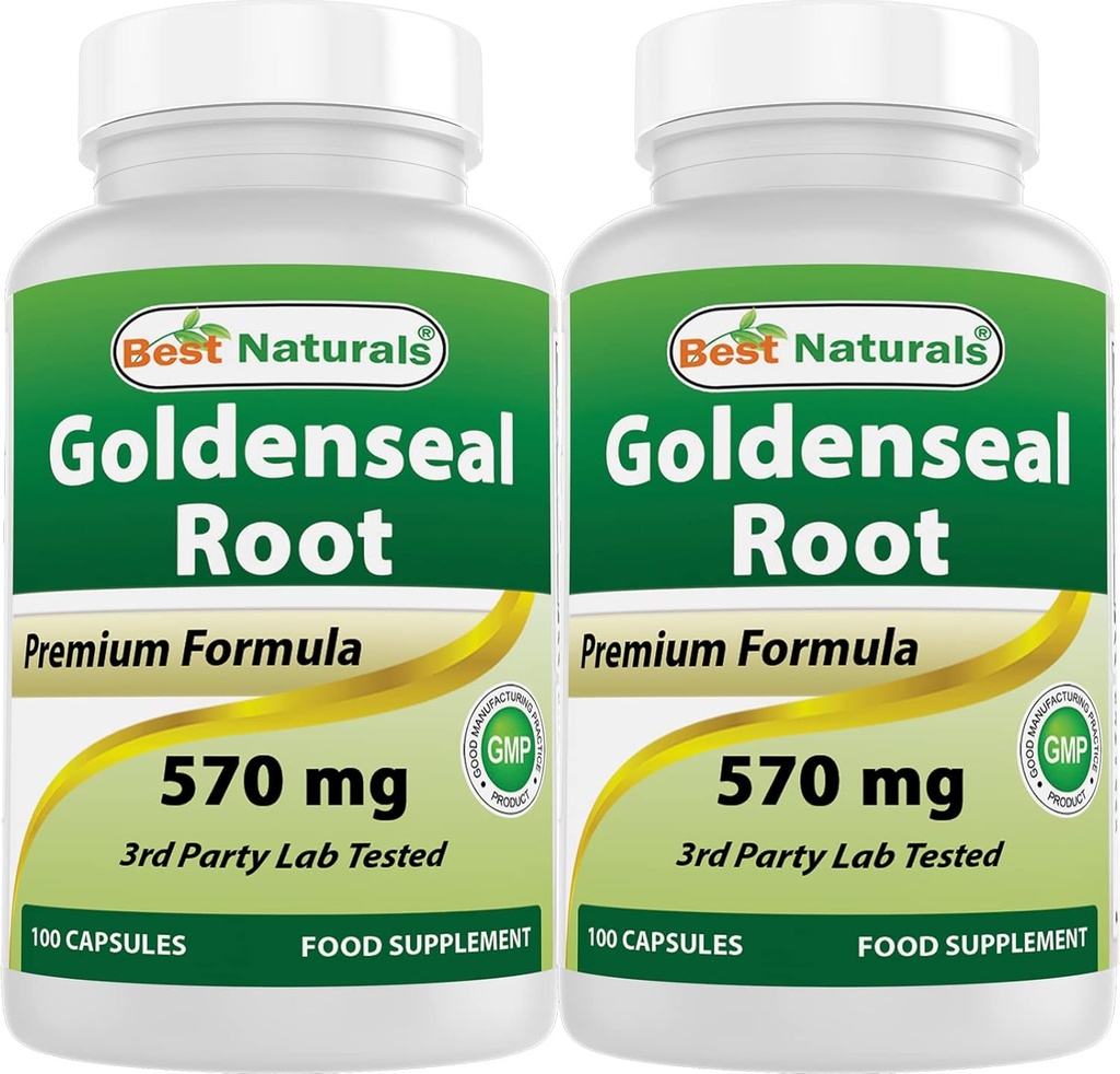 Nejlepší Naturals Goldenseal Root 570 mg (Non- GMO) 100 tobolek (100 jednotek)
