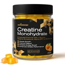 Creatine Monohydrát 5000mg Doplněk Gummies - s L- Taurin Betaine Bezvodý Alpha- GPC BCAA 2: 1: 1 - Sugar- Free gluten zdarma pro muže Ženy