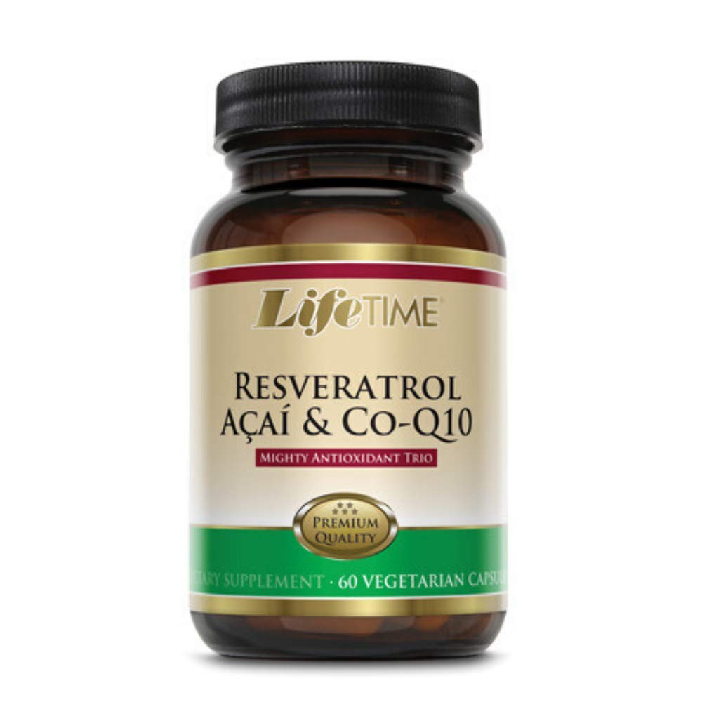 LIFETIME Resveratrol, Acai & CoQ10, Veg Cap (Btl- Glass) Př