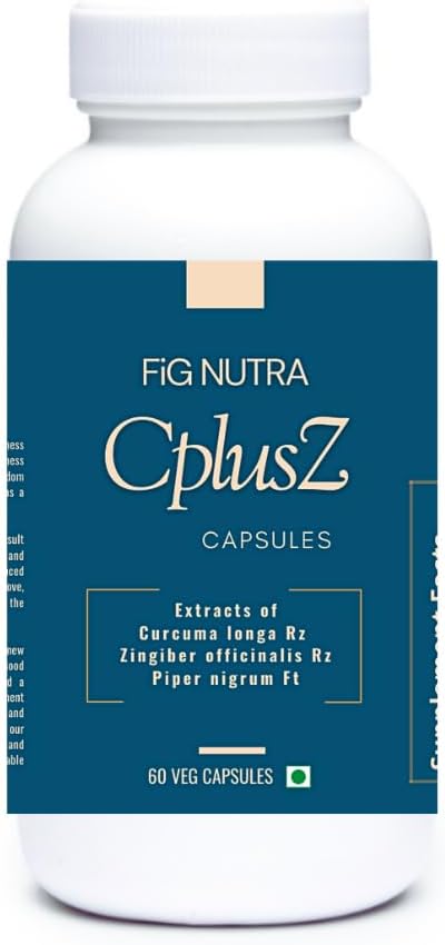 FiG Nutra 's CPlusZ: Vysoký potenciál kurkumin s černým pepřem a zázvorem Extrakty - Vylepšený vzorec pro společnou a metabolickou a antioxidační podporu - 60 Veg Caps