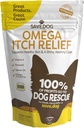 SAVE.DOG Omega Itch Relief for Dogs - Zdravá kůže a kabát doplněk s vitamínem E, Flax Oil, a losos olej pro Itch Relief - Pet dodatek s příčinou (70 Žvýkání)