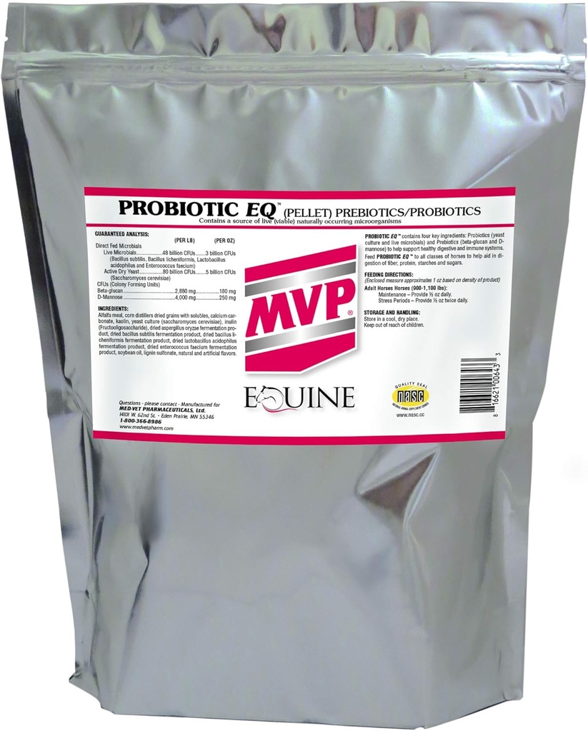MVP Probiotické EQ (10lb) pro zdravý trakt a imunitní funkci u koní