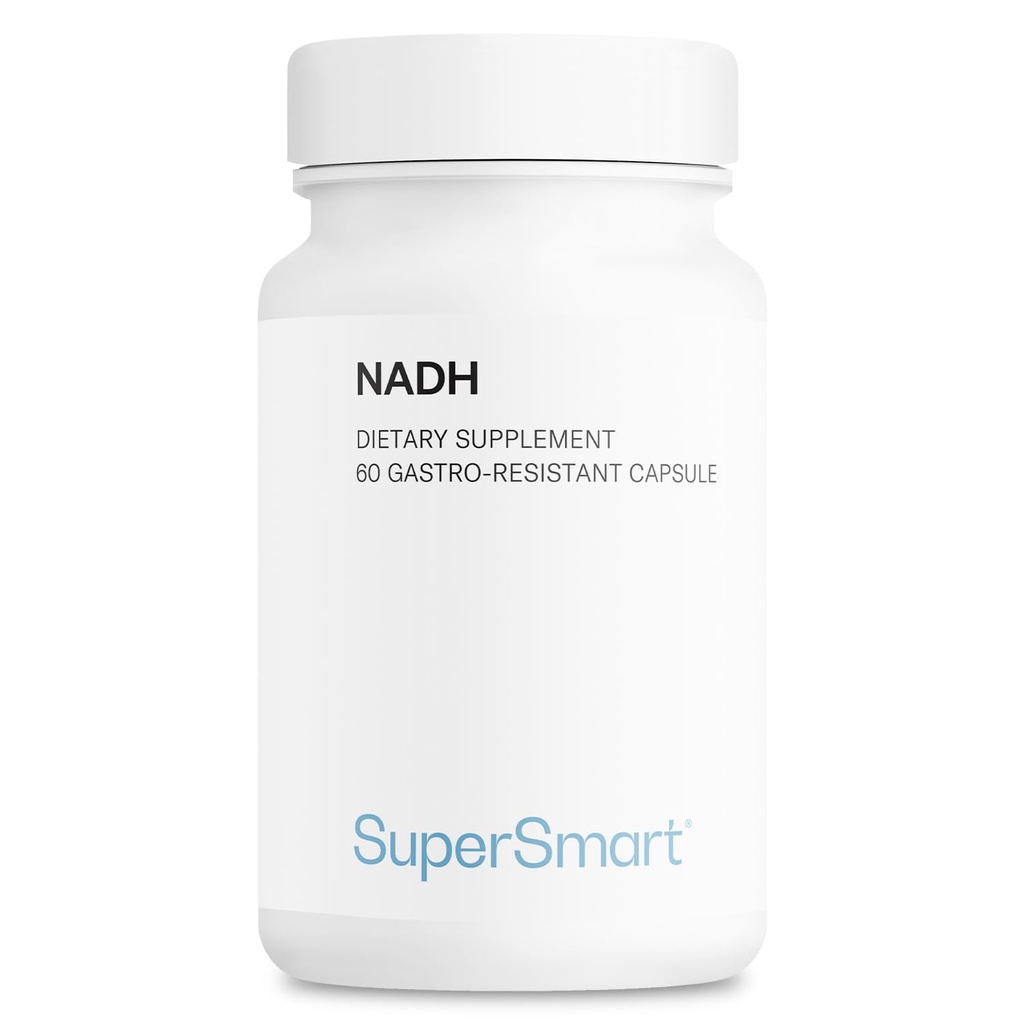 Supersmart - NADH 5mg za den (snížená dávka nikotinamidu Adenine Dinucleotide) - NADH dodatek - Energetické pilulky 124; Non- GMO & gluten zdarma - 60 zpožděné uvolňovací kapsle