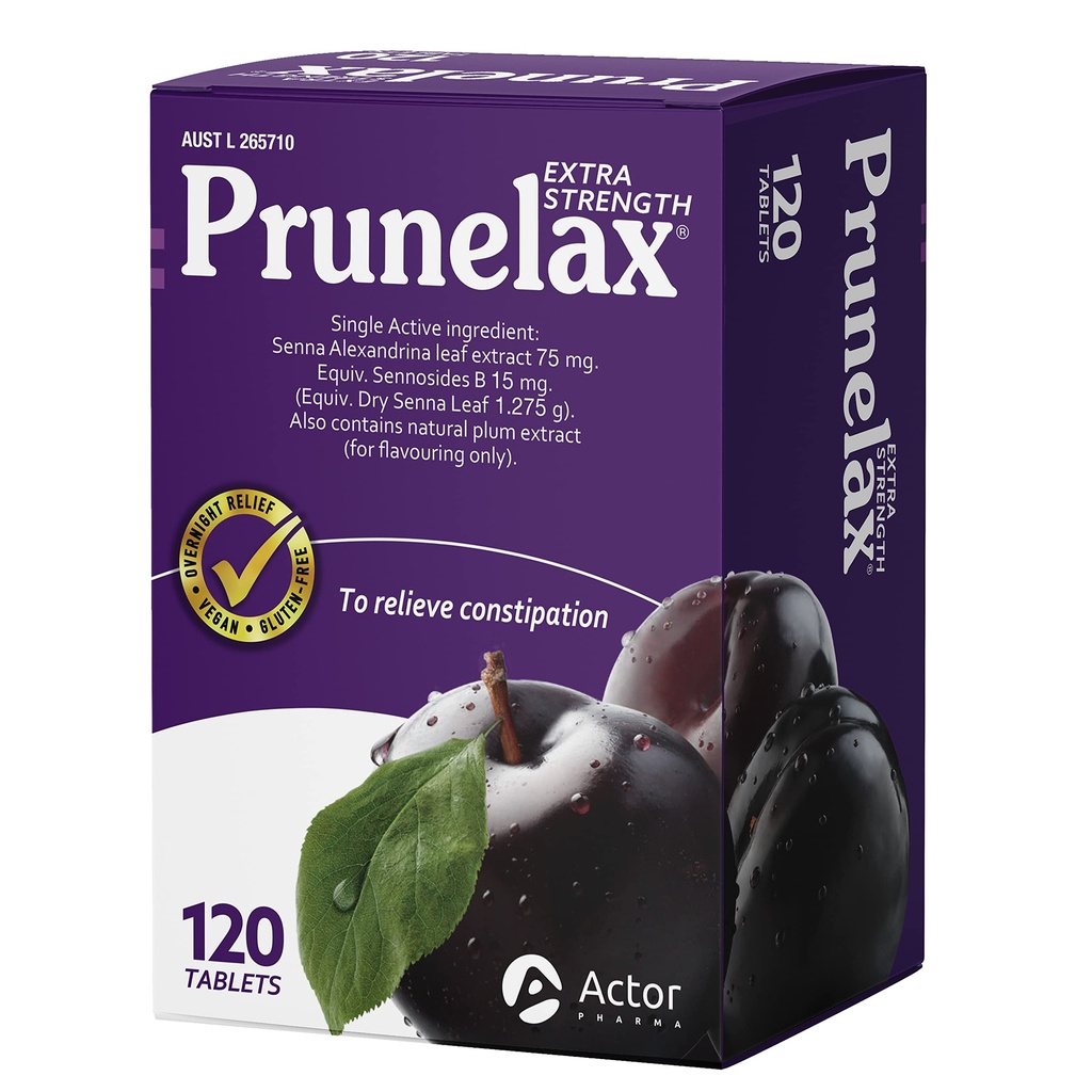 Prunelax tablety - Extra síla přírodní laxativní doplněk obsahující vysokou sílu Senna pro zácpu Relief & Obnovit normální Bowel Motion-120 Tablety