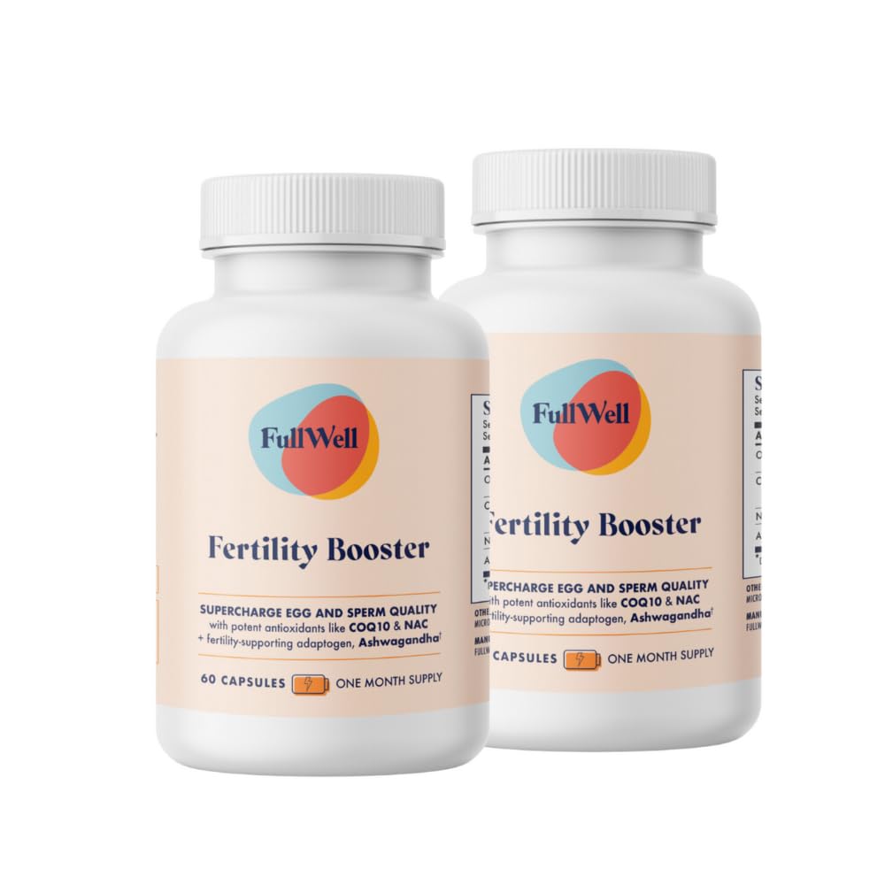 FullWell Fertility Booster pro muže a ženy 124; Koncepce podpora zdravé kvality vajíček, spermie motility a síly 124; Dietitian- applicated current 124; Ashwagandha, CoQ10 & NAC, 3. strana testována, 60 Služeb