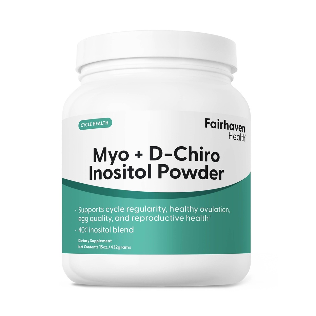 Fairhaven Health Myo-Inositol a D- Chiro Inositol Powder 124; 40: 1 Poměr 124; Zdravá rovnováha ovárií a hormonů pro ženy *