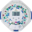 SenyerKare 28- den Automatický dávkovač pilulek s Alarm & Alzheimer 's Care, Pořadatel léků w / Easy- Přečtěte si LCD displej, Zvuk a světlo & Key Alerts pro léky, Vitamíny, doplňky, čirý Lid