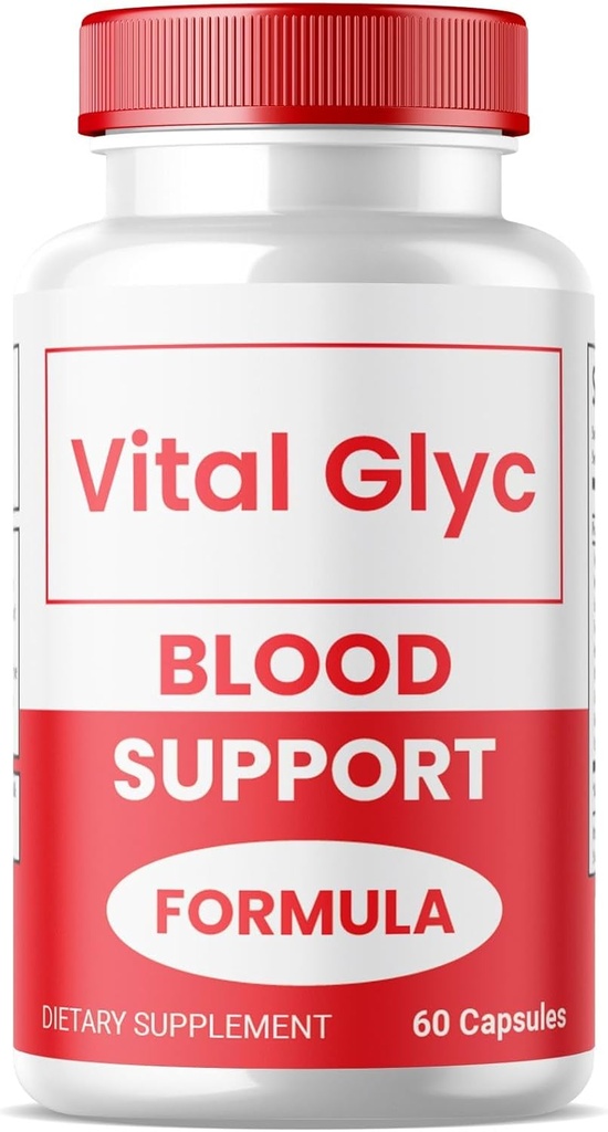 (1 Pack) Vital Glyc Kapsle - Oficiální vzorec podpory krve, Vital Glyc Krevní Vesel Cleaner, Vital Glyc Glyco Optimizer Pills, Podporuje celkové zdraví & Wellness, Vital Glyc prášek (60 Kapsle)