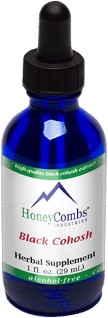 HoneyCombs Black Cohosh Liquid Extract - Bylinný doplněk pro dámské wellness - Cold-Pressed, Alkoholo- Free, 1 fl oz