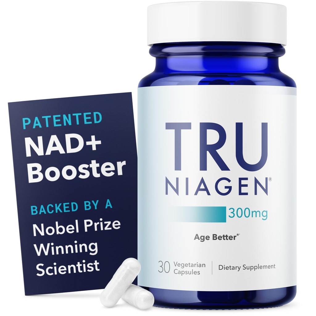 TRU NIAGEN patentovaný NAD + dodatek pro anti aging a buněčnou regeneraci, 300 mg Niagen, 30 Servings current 124; Podporuje buněčnou energii, mozek, svalovina 124; nikotinamid ribosid (NR) Take 1 Daily current 124; 1 Lahvička